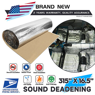 #ad 36sqft Sound Deadener Car Insulation Automotive Heat Shield Self adhesive Mat $40.99