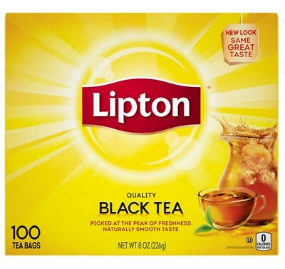 #ad #ad Lipton 100% Natural Black Tea 100 Bags Per Box Sealed Brand New $13.99