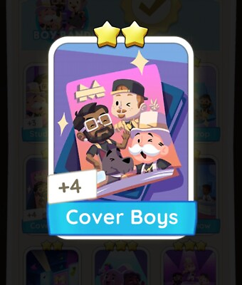 #ad Set 7 Cover Boys Monopoly Go 2 Star Card Sticker ⭐⭐ $1.49