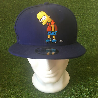 #ad The Simpsons Skinhead Bart New Era 9Fifty Snapback Royal Blue Hat S M FW2016 Cap $68.61