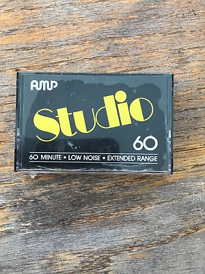 #ad Vintage AMP Studio 60 Blank Audio Cassette Tape BRAND NEW FACTORY SEALED $7.95