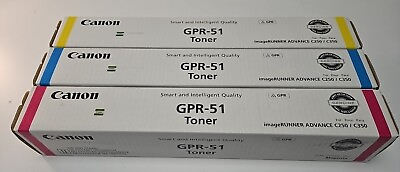 #ad Set Of 3 Canon GPR 51 Toner Cartridge Set Cyan Magenta Yellow Brand New Sealed $109.99