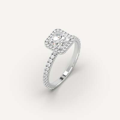 #ad 1.4 carat Radiant Engagement Ring 100% Natural VVS Diamond 14k White Gold $4480.00