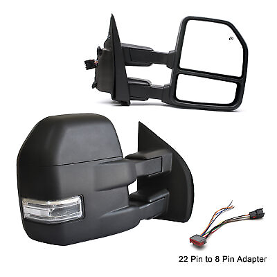 #ad Pair Towing Mirrors For 2015 2020 Ford F 150 Pickup Power Heated Signal Sensor $186.99