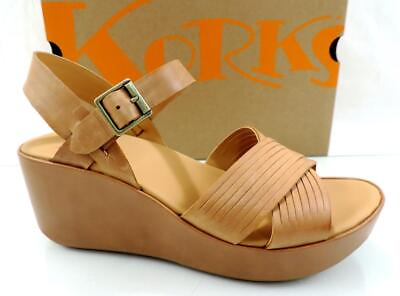 #ad Korks By Kork Ease Martinique Platform Wedge Sandals Comfort Natural Size 9 $110.00