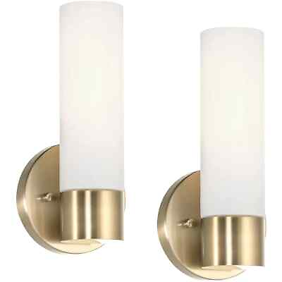 #ad 2 Pack Kira Home Sol 10quot; Modern 1 Light Wall Sconce with Frosted Glass Shade $38.00