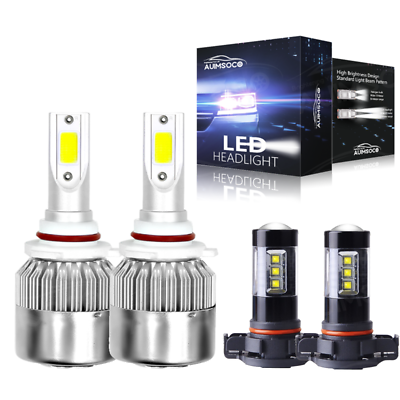 #ad 9012 LED Headlightamp;5202 Fog Light Bulbs Combo Kit for 2014 2015 GMC Sierra 1500 $30.99