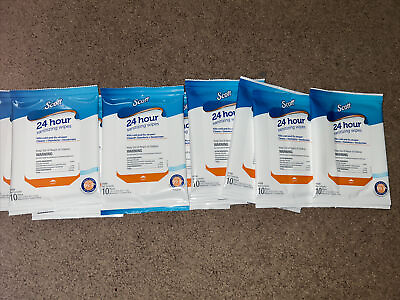 #ad Scott 24 Hour Sanitizing Wipes 10 Packs Of 10 Wipes 100wipes $5.00