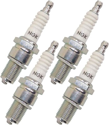#ad Set of 4 Genuine NGK 5722 BR9ES Nickel Spark Plug with Removable Terminal Nut $13.98