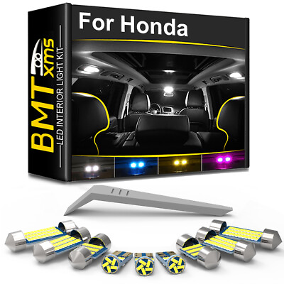 #ad White Interior LED Lights Bulbs Kit Canbus For Honda Accord Civic CR V CRV Tool $12.99