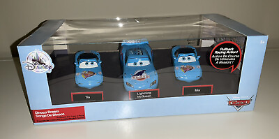 #ad Disney Store Cars Dinoco Dream Pullback Die Cast 3 Pack Lightning McQueen New $26.05