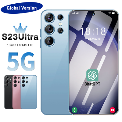 #ad 7.3quot; Unlocked S23 Ultra 5G Smartphone Android Cell Phone Dual SIM Mobile Phones $149.99