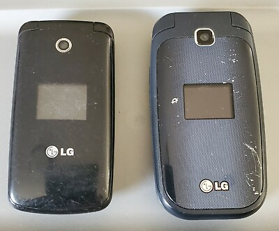 #ad LG 420GB TFLG420GB Black amp; LG 450 LGMS450 Blue Lot of 2 Flip Phone READ DOWN $29.99