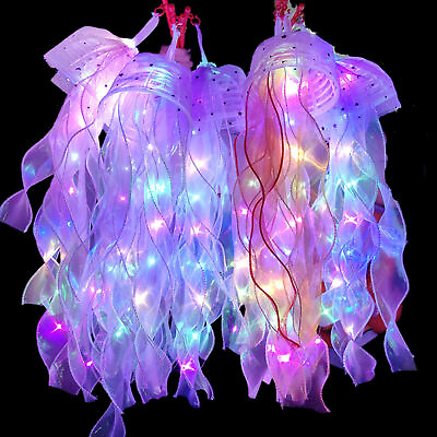 #ad Glowing Jellyfish Toy Multifunction Photograph Props Hanging Jellyfish Mesh $10.55