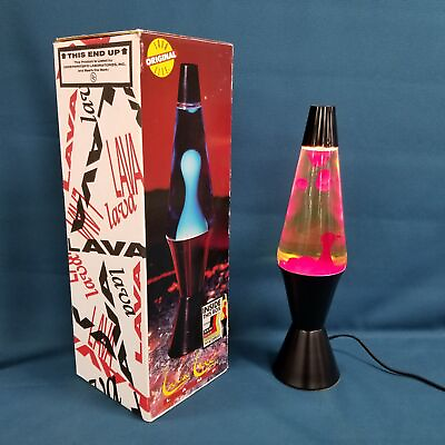 #ad VTG 1996 Lava Lite Style #759910 Lava Lamp Red Wax Original Box TESTED $99.00