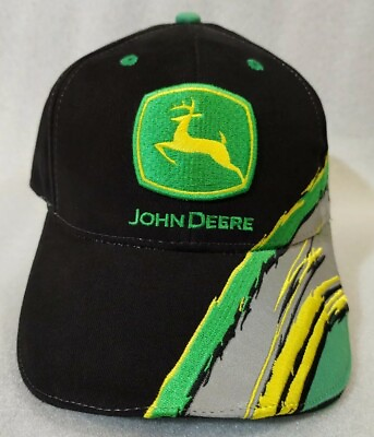 #ad John Deere Hat Ertl Full Throttle Trucker Adjustable Cap Embroidered Reflective $49.99