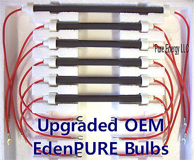 NEW EdenPURE Bulbs Set of 6 OEM GEN3 1000 Infrared Heater Heating Elements $60.00