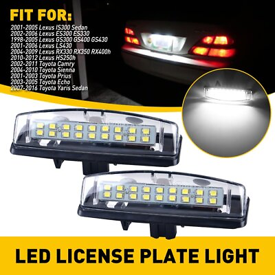 #ad AUXITO License Plate Light For Lexus IS ES GS RX Toyota Camry Prius SiennaG $12.99