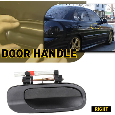 #ad RH Front Outside Outer Door Handle Smooth Black NEW for 2000 2006 Nissan Sentra $14.99