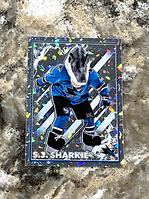#ad 2022 23 Topps FOIL Mascot SJ Sharkie San Jose Sharks NHL Hockey Sticker #394 $2.95