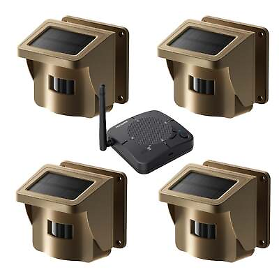 #ad Solar Wireless Driveway Alarm Security System Outdoor PIR Motion Sensor Detector $119.09