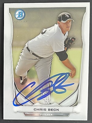 #ad 2014 Bowman Chrome Signed #BCP43 Chris Beck Chicago White Sox Autographed Card $1.80