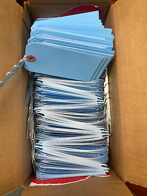 #ad 1000 LIGHT BLUE SHIPPING TAGS 13pt 2 3 8 X 4 3 4 WIRED $39.98