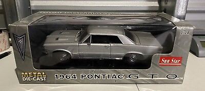 #ad No. 1821 Sun Star 1964 Pontiac GTO 1:18 Diecast Silver $150.00