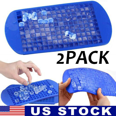 #ad Ice Cube Maker Molds 160 Grids Mini Small Trays Silicone Bar Whiskey Cocktails $4.99