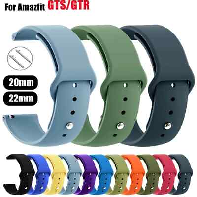 #ad Silicone Watch Band Strap For Samsung Galaxy Watch 3 41mm Active 2 40mm 44mm $5.99