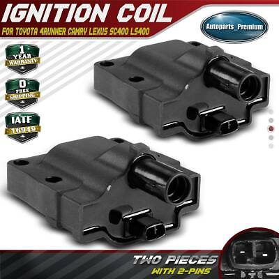 #ad 2PCS Ignition Coils for Toyota 4Runner Camry T100 Lexus SC400 LS400 90 97 UF 72 $35.49