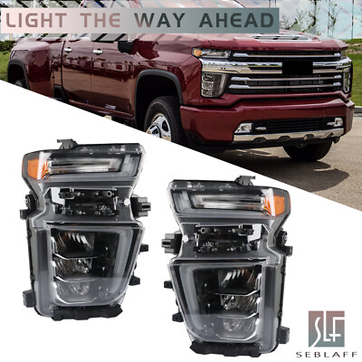 #ad LED Headlights For Chevy Silverado 2020 2023 2500HD 3500HD RightLeft Side $666.64