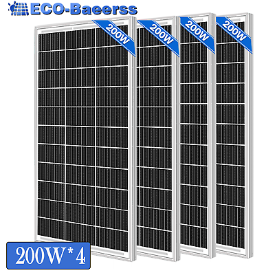 #ad 200W 400W 600W 800W Solar Panel Mono 12V Charging Battery Power RV Home Boat $522.57