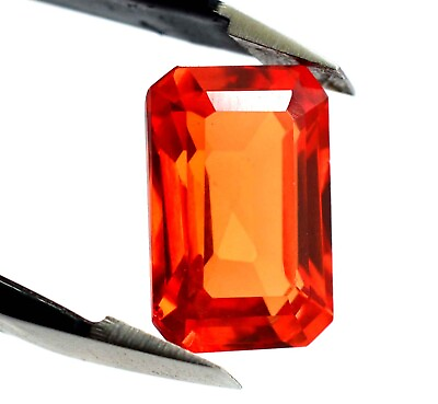 #ad AAA Natural 5.05 CT Ceylon Orange Sapphire Radiant Loose Certified Gemstone $24.59