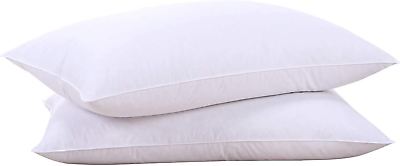 #ad ® Goose Feathers and down White Pillows with 100% Cotton Cover Bed Sleeping Hot $68.44