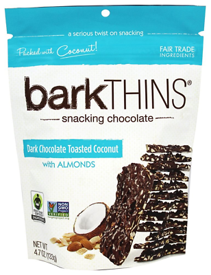 #ad barkTHINS Snacking Chocolates Dark Chocolate Toasted Coconut with Almonds 4. $13.27