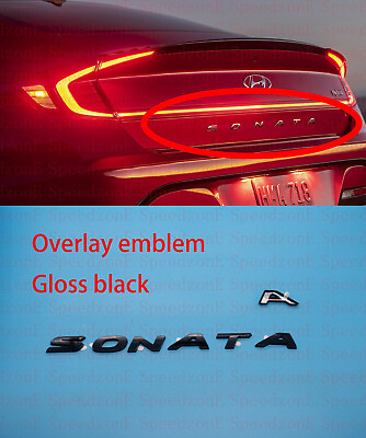 #ad Glossy Black Rear SONATA Overlay Emblem Badge For Hyundai Sonata 2020 2022 $32.55