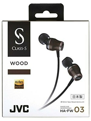 #ad JVC HA FW03 CLASS S WOOD series In Ear headphones Earbud 4975769441905 $194.65