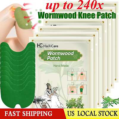 #ad 240Pcs Knee Plaster Sticker Wormwood Extract Knee Pain Relief Patches Joint Ache $45.95