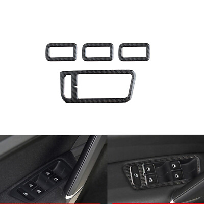 #ad Carbon Fiber Window Control Switch Frame Cover Trim For VW Golf MK7 2013 2019 $11.82