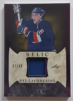 #ad 2023 Leaf In The Game Used Relic Purple Pat Lafontaine 45 New York Islanders $14.99