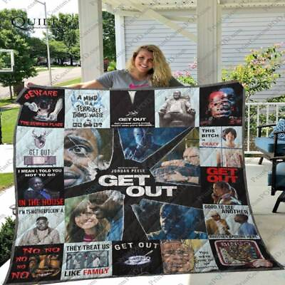 #ad Get Out Blanket Get Out Horror Movie Fleece Sherpa Blanket Halloween Gifts $75.95