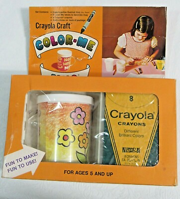 #ad Crayola Craft Color Me Mug New Vintage 1976 $39.99