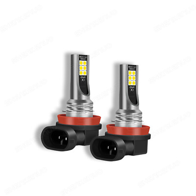 #ad 2pcs LED Fog Light Bulbs H8 H11 Fog Light Bulb White 6000K High Power DRL Lamps $9.99