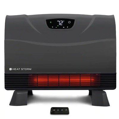 #ad Heat Storm Infrared Heater 1500 Watt Gray Thermostat Floor Wall Indoor Bedroom $119.36