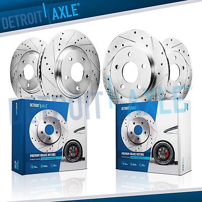 #ad Front amp; Rear Drilled Slotted Brake Rotors for 2001 2006 Acura MDX Honda Pilot $142.78
