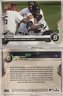 #ad Akil Baddoo SP 2687 Walk Off Single Rookie RC 2021 Topps Now Card #36 $12.99