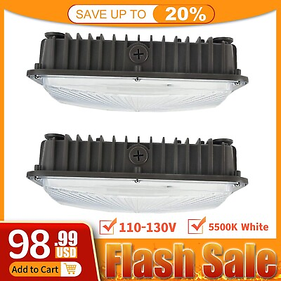 #ad 2 Pack 70 Watts LED Canopy Lights Parking Garage Gas Station Lighting Fixture $75.00