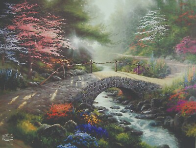 #ad Bridge of Faith by Thomas Kinkade 2011 Signed in plate Offset lithograph $95.00