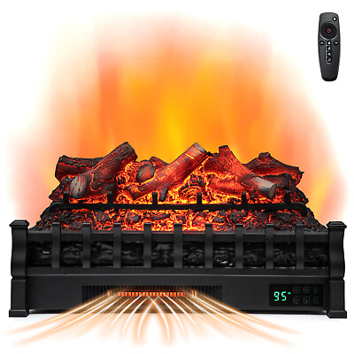 #ad 26quot; Electric Fireplace Heater Infrared Quartz Insert 1500W Lemonwood Ember Bed $139.99